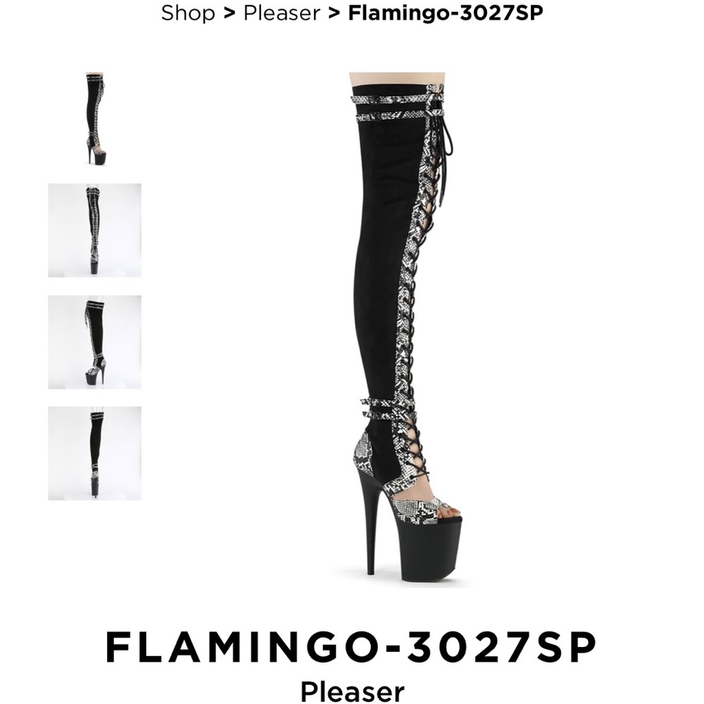 NWOB Pleaser Flamingo Boots